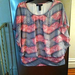 Style & Co. bandana open sleeve blouse, size XL